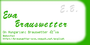 eva brauswetter business card